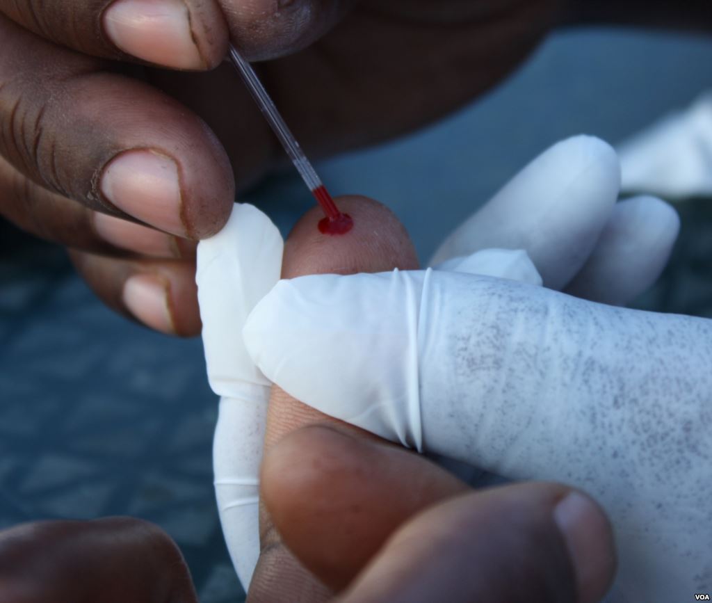 Taking a blood sample